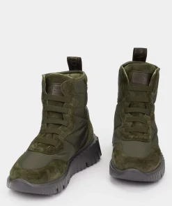 Chaussure Pedro Miralles Chaussures De Sport En Daim Et Tissu Vertes Meme Kaki