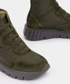 Chaussure Pedro Miralles Chaussures De Sport En Daim Et Tissu Vertes Meme Kaki