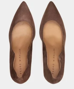 Chaussure Pedro Miralles Chaussures En Daim De Couleur Nude Avec Un Bout Pointu Et Des Talons Fins Amalfi Acero