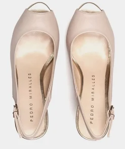 Chaussure Pedro Miralles Embouts En Cuir Natur Rosa Palo