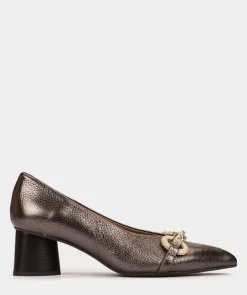 Chaussure Pedro Miralles Escarpins A Bouts Pointus En Cuir Metallise De Couleur Bronze Nucleo Metal Bronzo