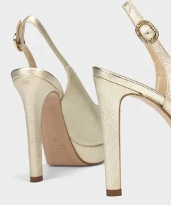 Chaussure Pedro Miralles Escarpins En Cuir Plisado Metal Carrara
