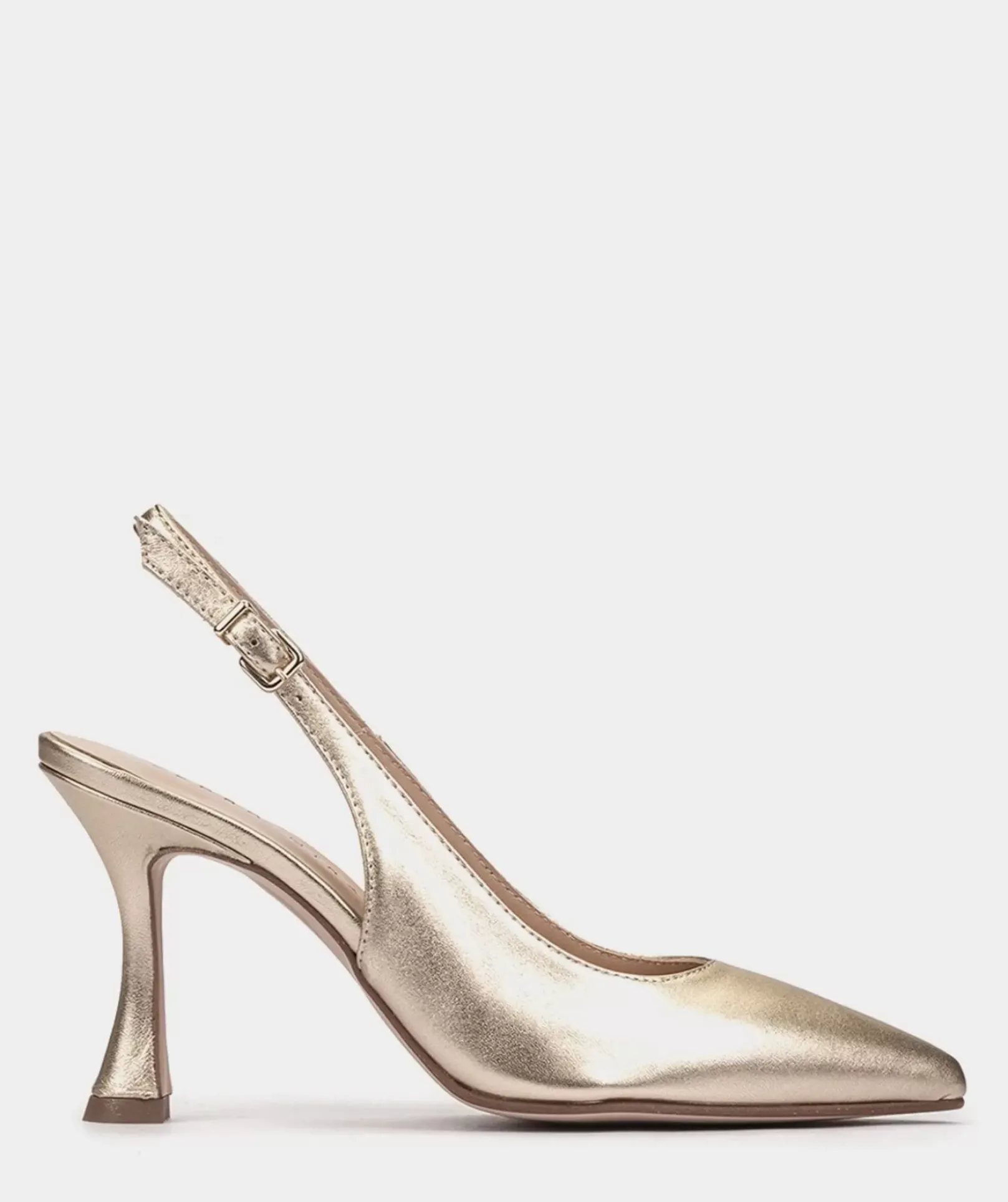 Chaussure Pedro Miralles Escarpins En Cuir Metallise Avec Talon En Cuir Metallise Napa Metal Platino