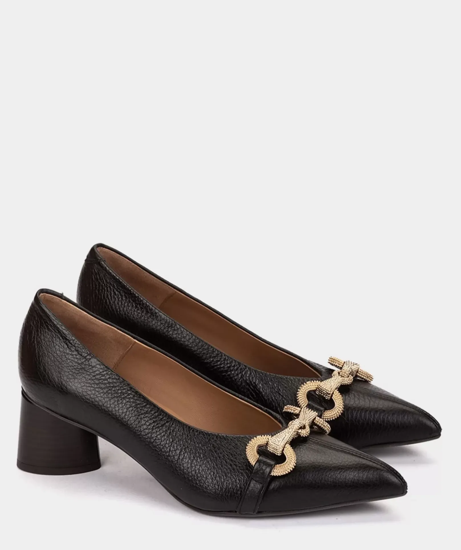 Chaussure Pedro Miralles Escarpins En Cuir Noir A Talons Pointus Nucleo Negro