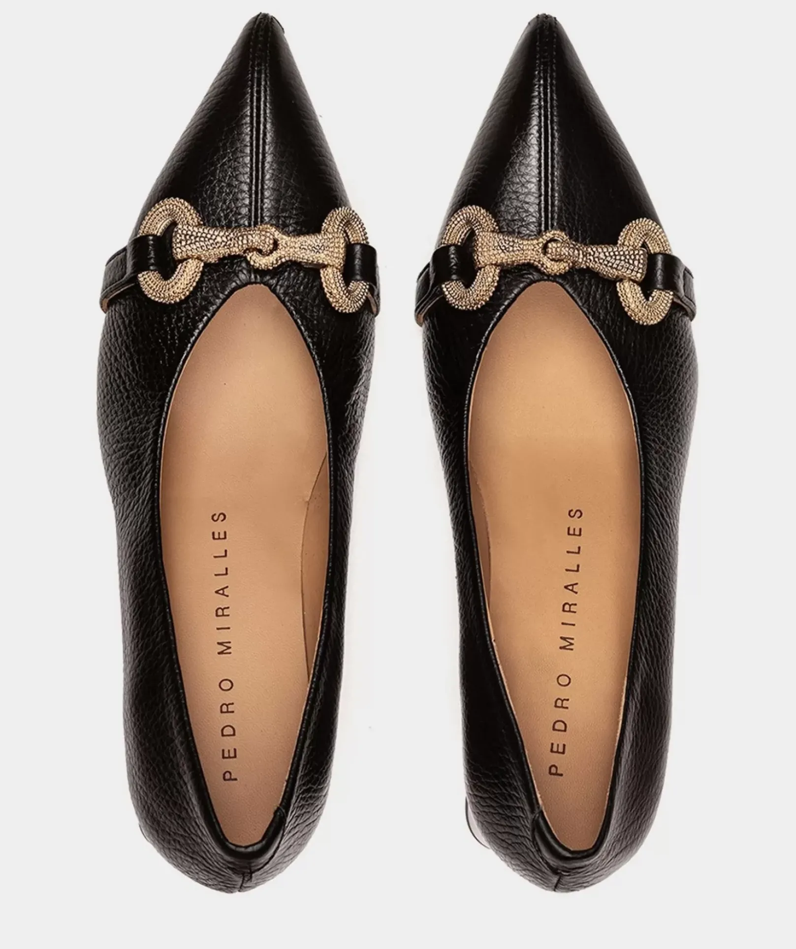 Chaussure Pedro Miralles Escarpins En Cuir Noir A Talons Pointus Nucleo Negro