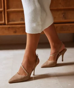 Chaussure Pedro Miralles Escarpins En Daim A Bout Pointu Amalfi Sabbia