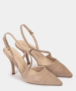Chaussure Pedro Miralles Escarpins En Daim A Bout Pointu Amalfi Sabbia