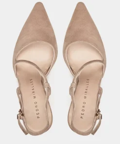 Chaussure Pedro Miralles Escarpins En Daim A Bout Pointu Amalfi Sabbia