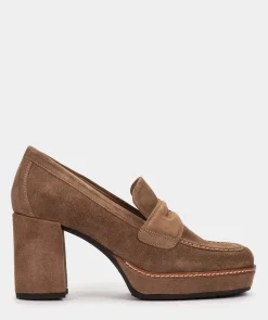 Chaussure Pedro Miralles Mocassins En Croute De Cuir Marron Velour Birra