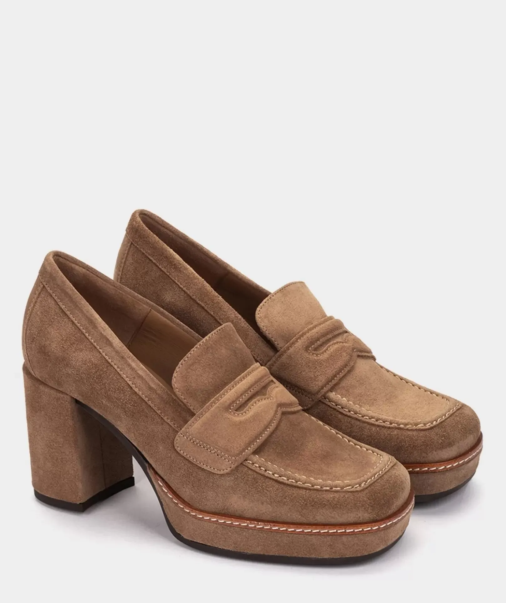 Chaussure Pedro Miralles Mocassins En Croute De Cuir Marron Velour Birra