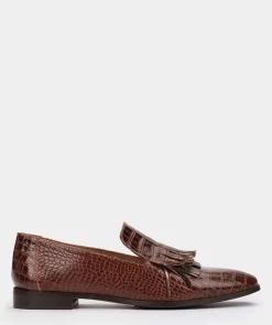 Chaussure Pedro Miralles Mocassins En Cuir A Imprime Animalier De Couleur Marron Coco Whisky