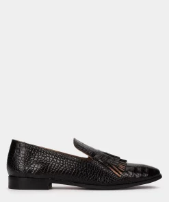Chaussure Pedro Miralles Mocassins En Cuir A Imprime Animalier En Noir Coco Negro
