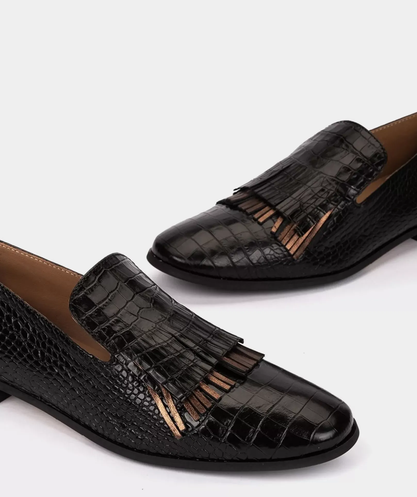 Chaussure Pedro Miralles Mocassins En Cuir A Imprime Animalier En Noir Coco Negro