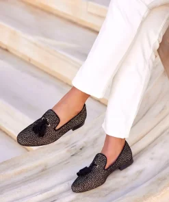 Chaussure Pedro Miralles Mocassins En Cuir Avec Imprime Animalier. Girafina Arena