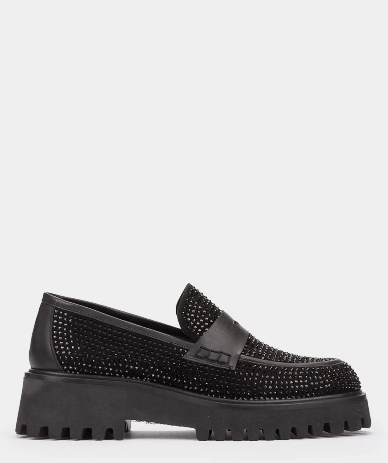 Chaussure Pedro Miralles Mocassins En Cuir Et Brillants Seta Taupe