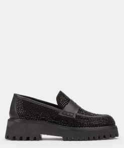 Chaussure Pedro Miralles Mocassins En Cuir Et Brillants Seta Negro