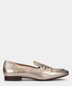 Chaussure Pedro Miralles Mocassins En Cuir Metallise De Couleur Acier Napa Metal Humo