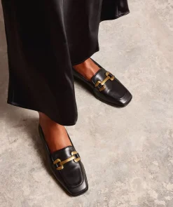 Chaussure Pedro Miralles Mocassins En Cuir Noir Seta Negro