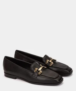 Chaussure Pedro Miralles Mocassins En Cuir Noir Seta Negro