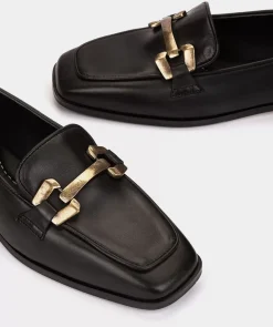 Chaussure Pedro Miralles Mocassins En Cuir Noir Seta Negro
