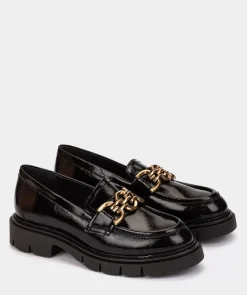Chaussure Pedro Miralles Mocassins En Cuir Verni Noir Reflex Negro