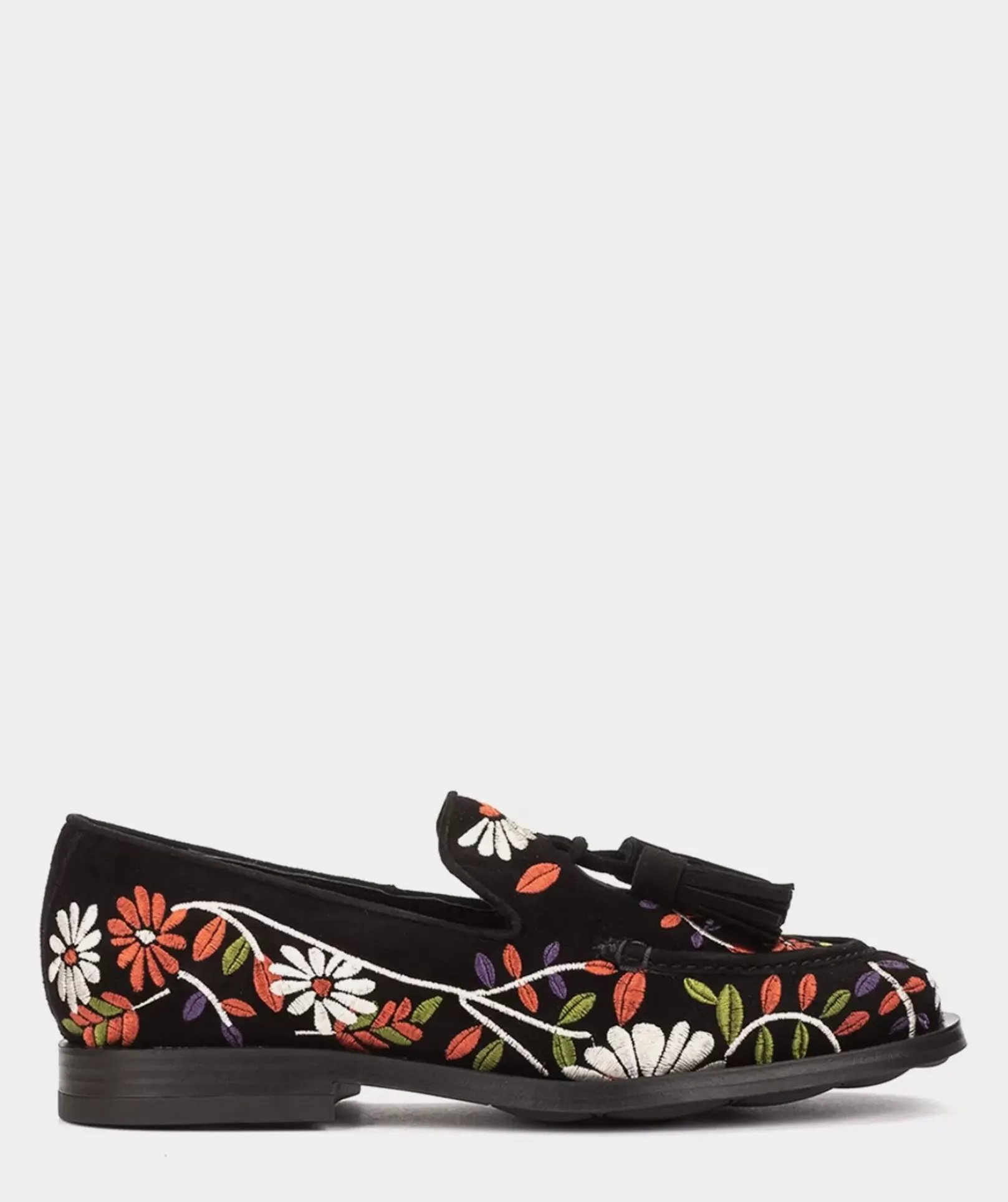 Chaussure Pedro Miralles Mocassins En Tissu Brode Noir Amalfi Negro