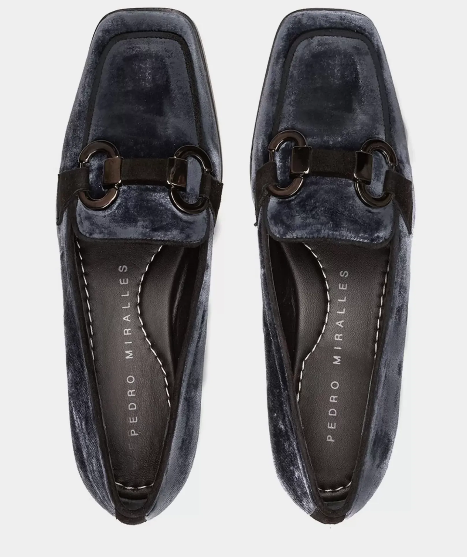 Chaussure Pedro Miralles Mocassins En Velours Bleu Marine Velvet Marino