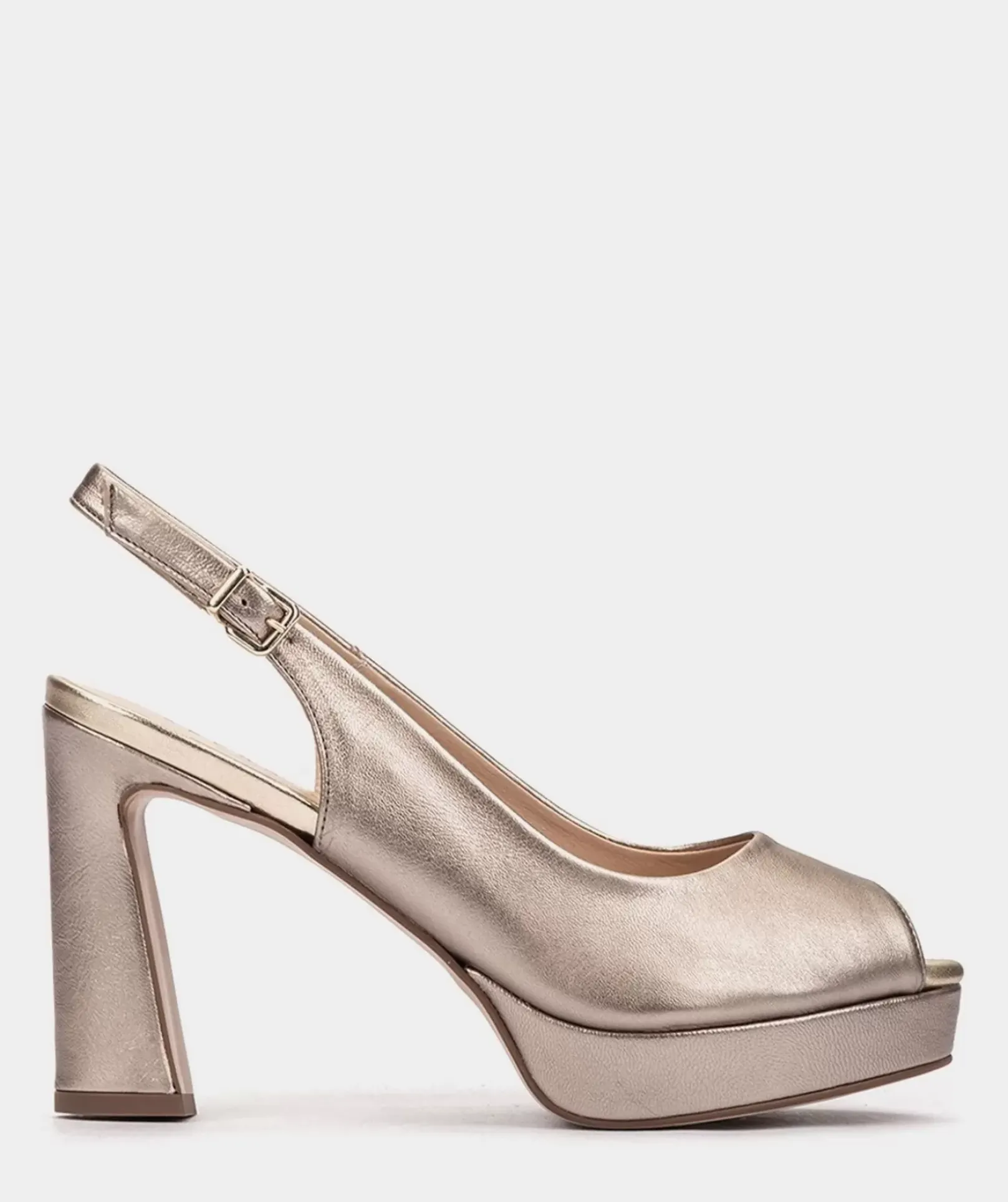 Chaussure Pedro Miralles Orteil Pointu En Cuir Metallise Napa Metal Humo