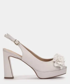 Chaussure Pedro Miralles Sandales A Talon Beige Avec Ornements Assortis Cloud Beige