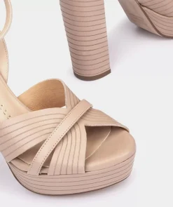 Chaussure Pedro Miralles Sandales A Talon En Cuir Vitello Sky