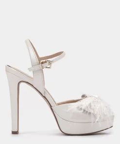 Chaussure Pedro Miralles Sandales A Talons Compenses En Cuir Nacre Nacarado Perla