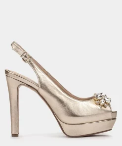 Chaussure Pedro Miralles Sandales A Talons En Daim Napa Metal Platino