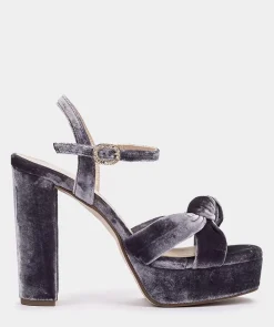 Chaussure Pedro Miralles Sandales A Talons En Velours Velvet Malva