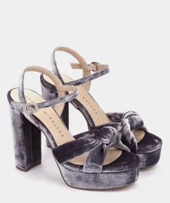 Chaussure Pedro Miralles Sandales A Talons En Velours Velvet Nude