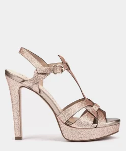 Chaussure Pedro Miralles Sandales A Talons Paillettees. Bright Super Platino