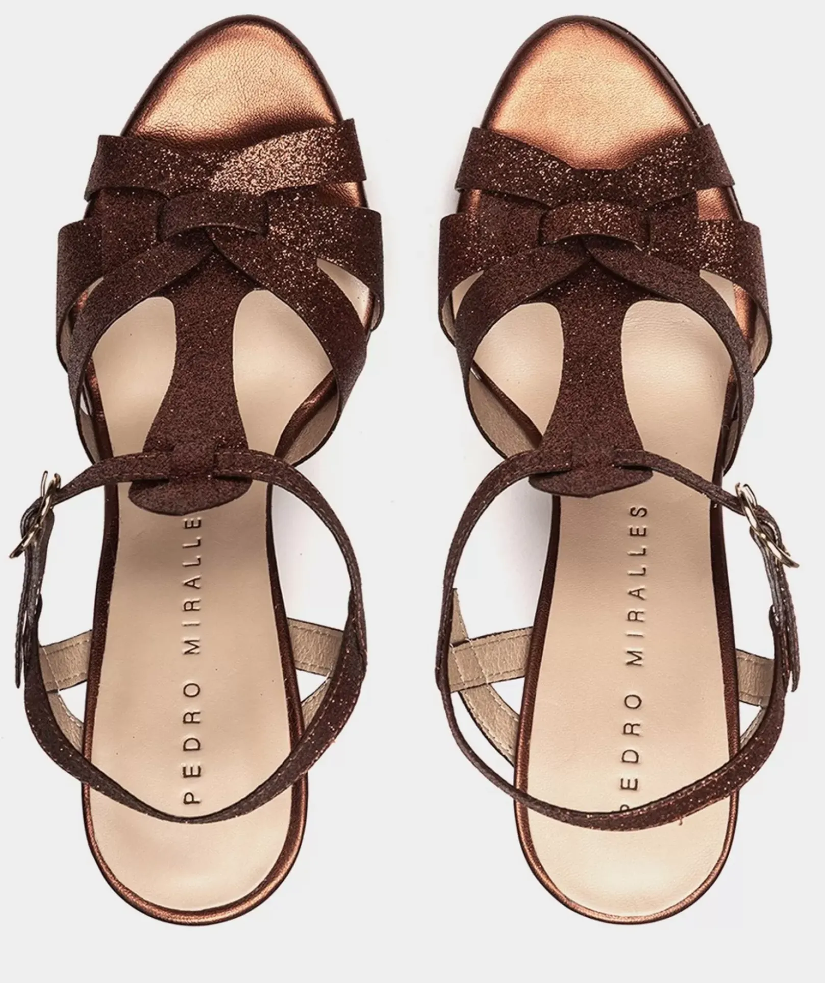 Chaussure Pedro Miralles Sandales A Talons Paillettees. Bright Super Negro