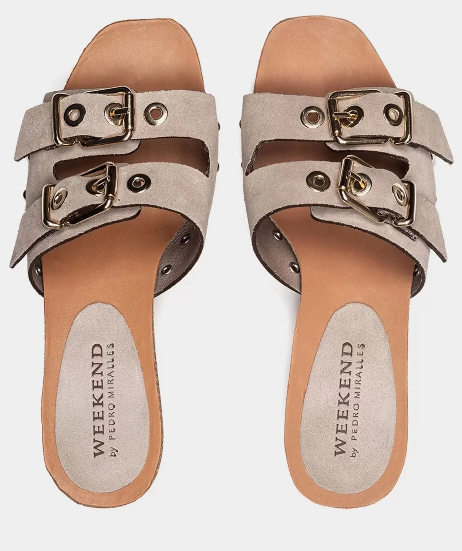 Chaussure Pedro Miralles Sandales En Cuir Tormenta Pebble