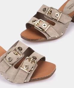 Chaussure Pedro Miralles Sandales En Cuir Tormenta Pebble
