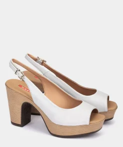 Chaussure Pedro Miralles Sandales En Cuir Slingback Twist Arena