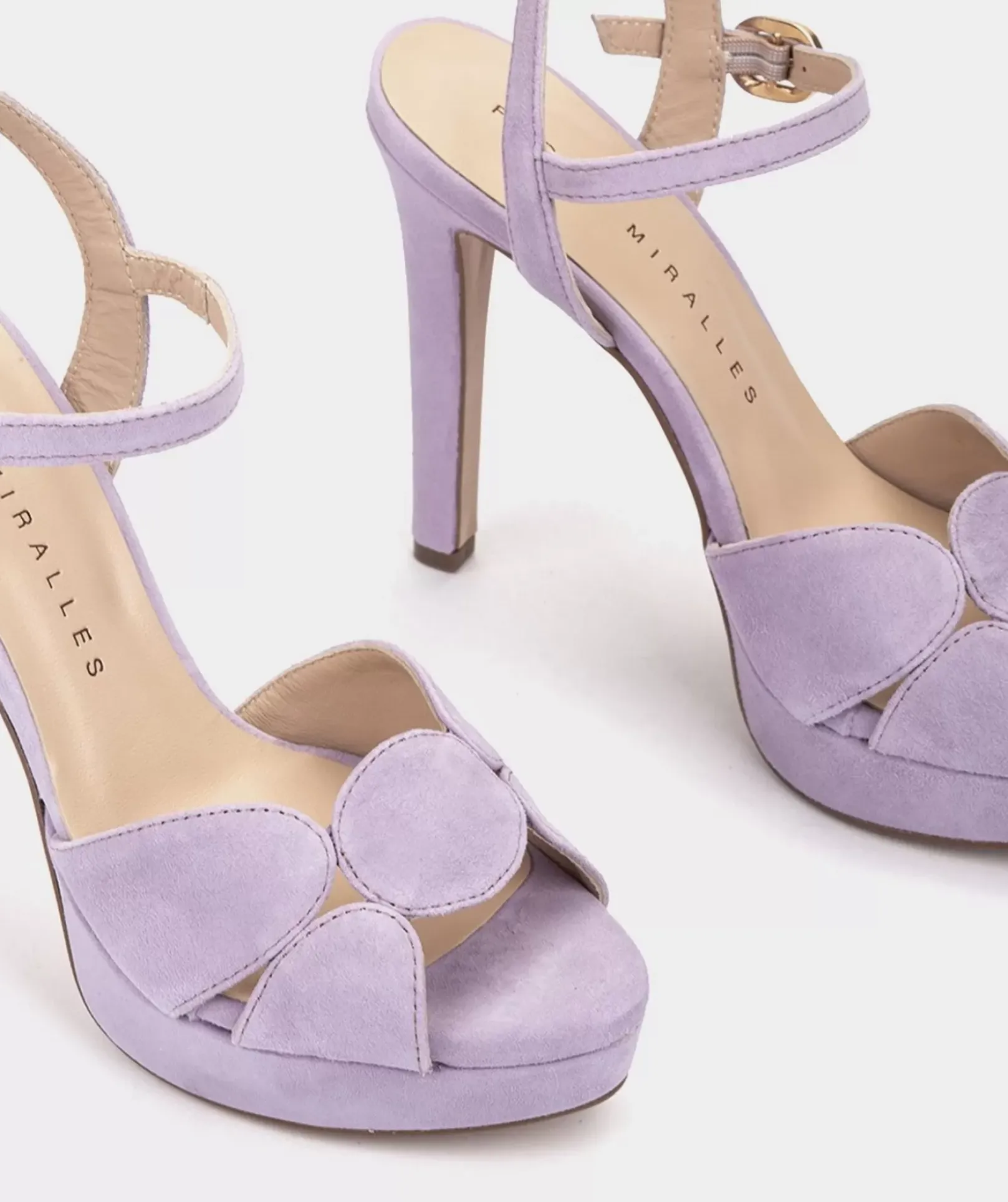 Chaussure Pedro Miralles Sandales En Daim A Talon Compense Ante Flux