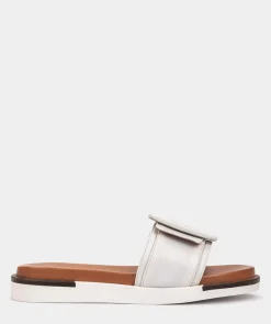 Chaussure Pedro Miralles Sandales Plates En Cuir Venecia Blanco
