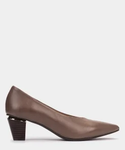 Chaussure Pedro Miralles Talons En Cuir Marron Seta Fango