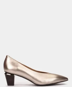 Chaussure Pedro Miralles Talons En Cuir Metallise De Couleur Fumee Napa Metal Humo