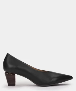 Chaussure Pedro Miralles Talons En Cuir Noir Seta Negro