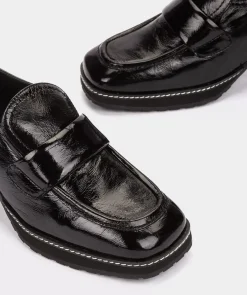 Chaussure Pedro Miralles Talons En Cuir Verni De Couleur Noire Venice Negro
