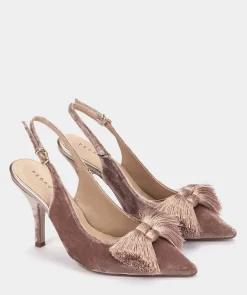 Chaussure Pedro Miralles Talons En Velours Dans La Couleur Des Cheveux. Velvet Nude