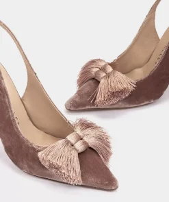Chaussure Pedro Miralles Talons En Velours Dans La Couleur Des Cheveux. Velvet Nude