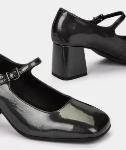 Chaussure Pedro Miralles Talons Hauts En Cuir Verni Metallise De Couleur Argentee Reflex Metal Silver